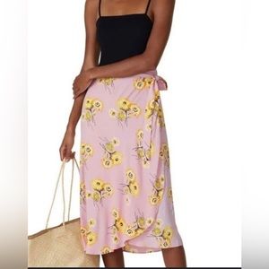 Madewell midi wrap skirt